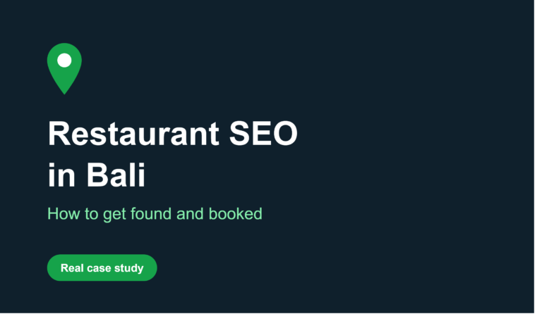 Restaurant SEO in Bali: How to Get Found and Booked
