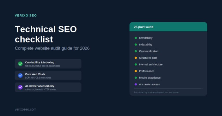 Technical SEO Checklist for 2026: A Complete Website Audit Guide